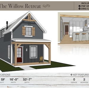 Tiny House for Sale - The WILLOW 2/1 with loft Tiny Home