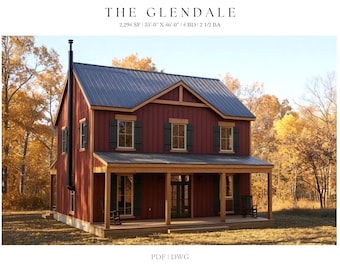 2,294 SQ FT Modern Farm House, 2 Story House, Cottage Floor Plans, Architectural Plans, 4 Bedrooms, 2 1/2 Bathroom, Home Plans, Cabin, Home