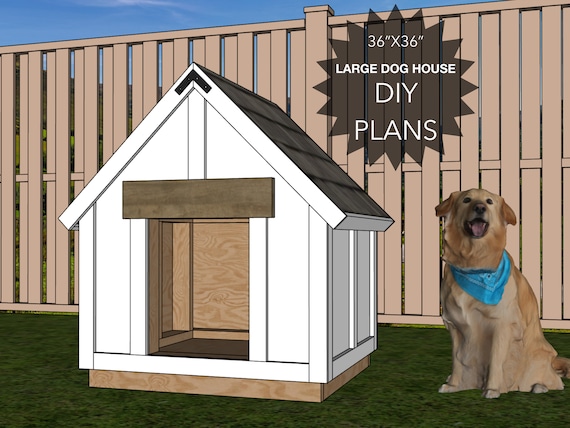 大型犬小屋の作り方、DIY指導プラン、36インチ×36インチ、DIY