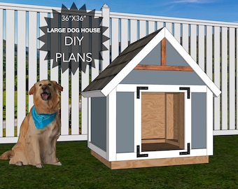 大型犬小屋の作り方、DIY指導プラン、36インチ×36インチ、DIY