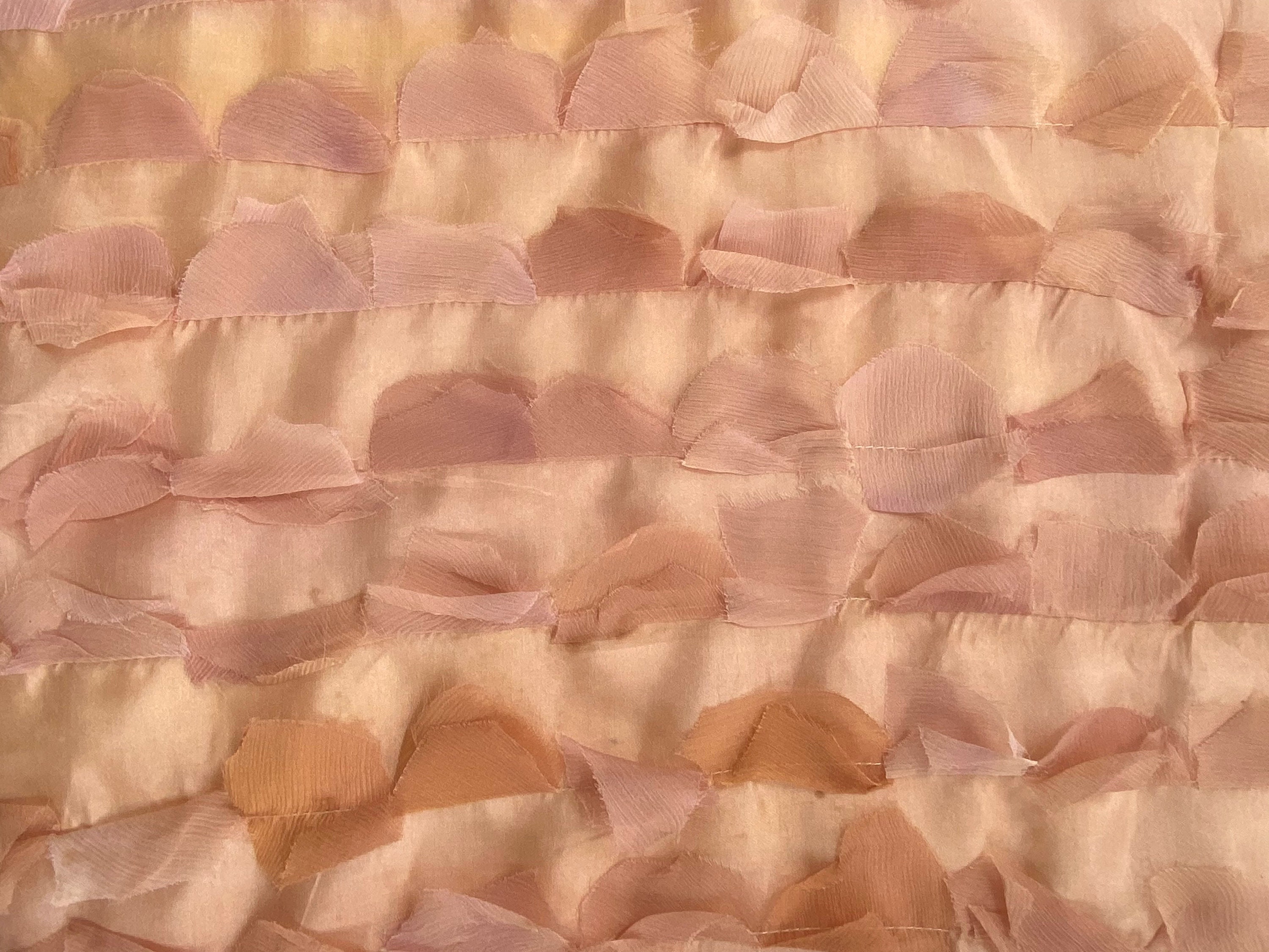 Silk self-check patterned ombre trapeze top