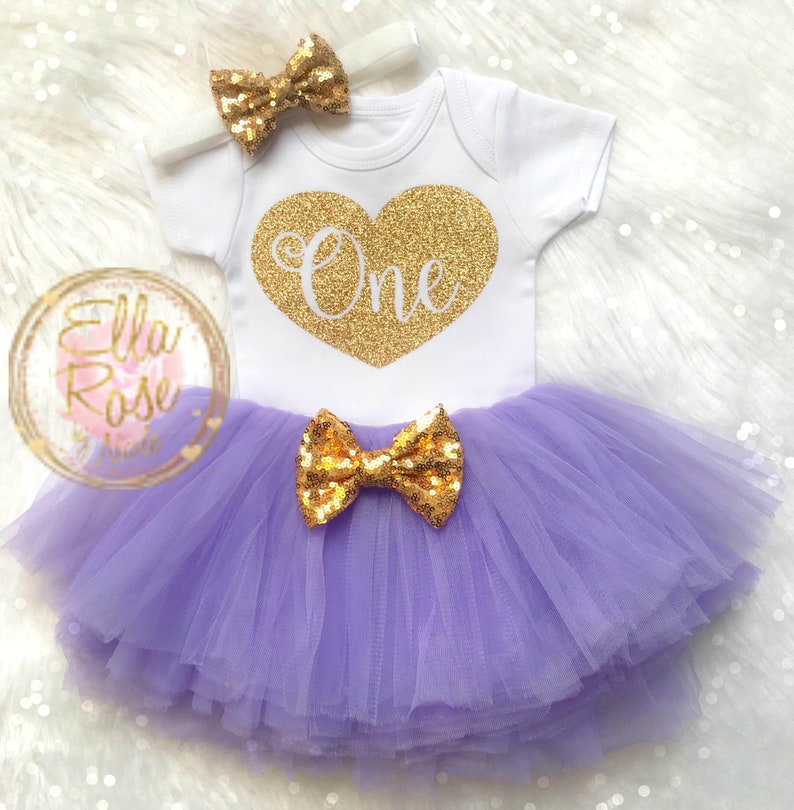 My First Birthday Outfit My 1st Birthday Baby Girl Tutu Set Heart First Birthday Lavender Tutu Girl First Birthday Outfit