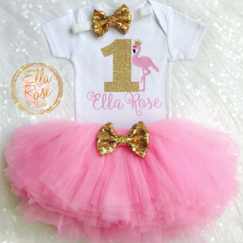 Flamingo 1st Birthday Outfit Girl / Personalized Flamingo | Etsy