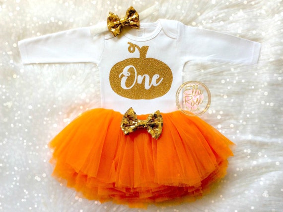 pumpkin 1st birthday outfit