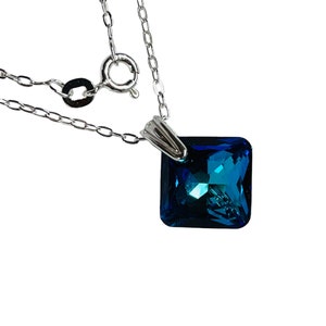 Princess Cut Sterling Silver Crystal Passions Necklace