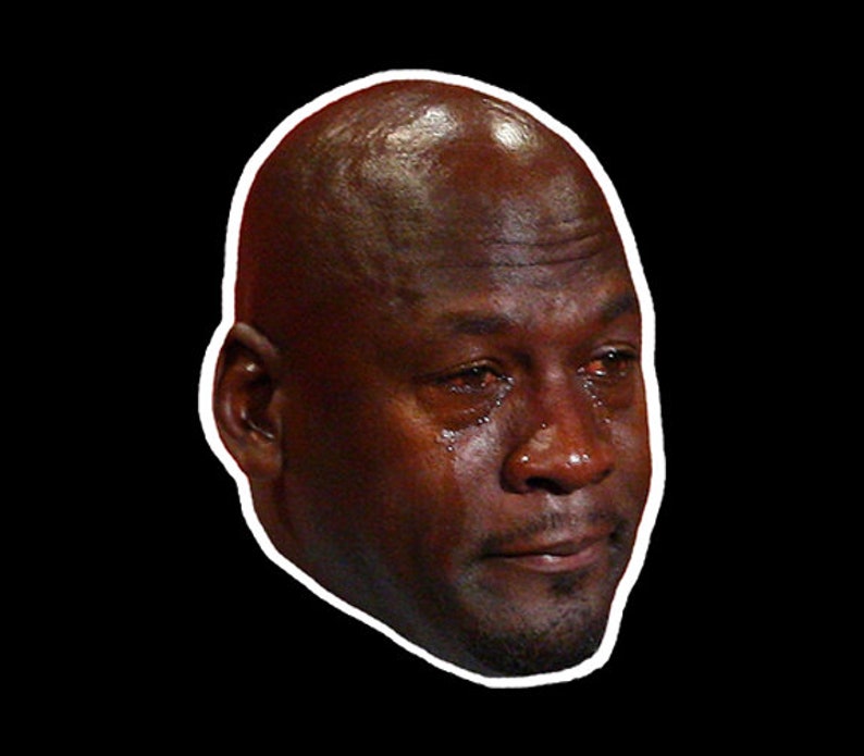 Crying Michael Jordan Vinyl Sticker or Laptop Etsy