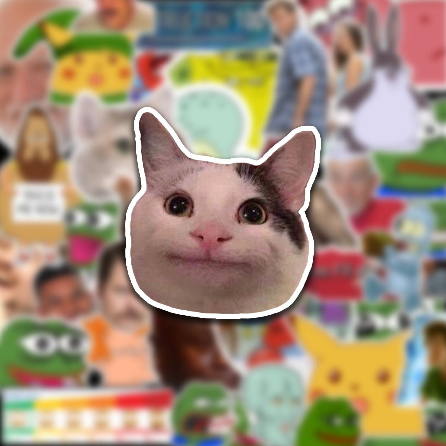 Polite Cat Meme Vinyl Sticker or Magnet Laptop Stickers | Etsy
