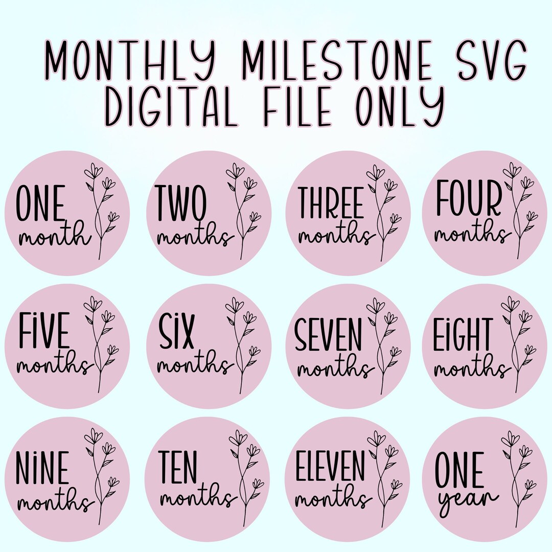 Monthly Milestone Boards SVG Digital File Laser Ready - Etsy