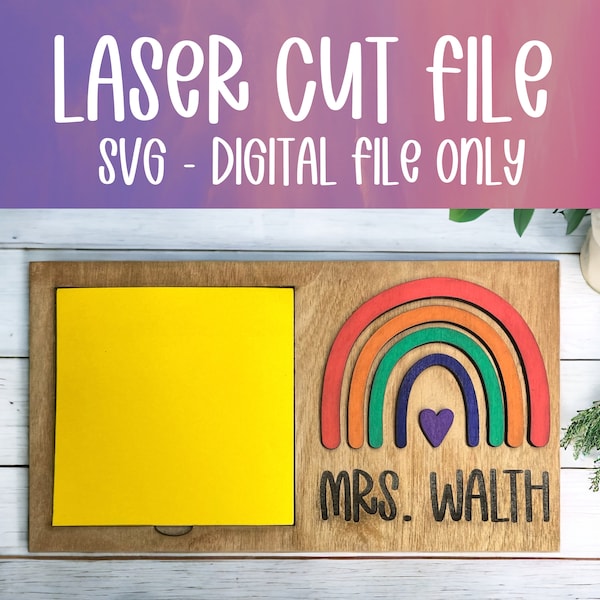 Post It Note Holder SVG | Digital File | Laser File