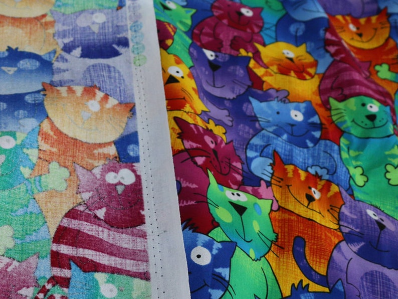 Cartoon cats patchwork sewing digital print fabric cotton tissues