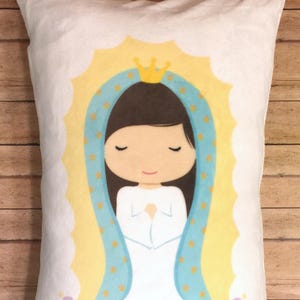 Hail Mary Huggable Prayer Pillow Huggable Soft Support Pillow | Dunelm