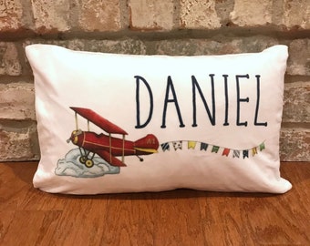 Personalized Airplane Pillow