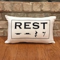 Personalized Music Notes pillow - musician rest / Marching Band Gift / Band Teacher Gift / Music Teacher gift / retirement music to my ears