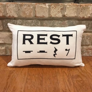 Personalized Musical nap pillow - musician rest musical notes / Marching Band Gift / Band Teacher Gift / Band Section Leader / Retirement