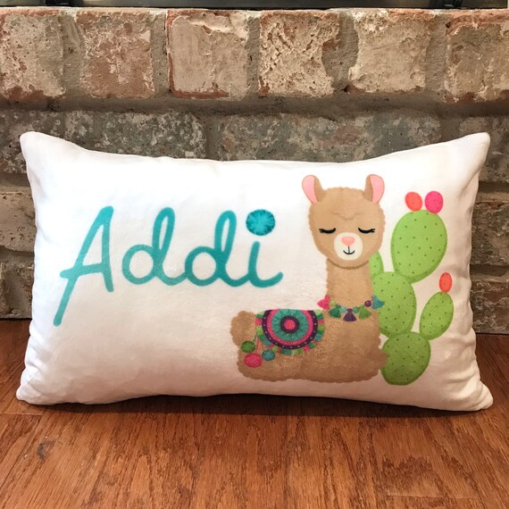 Personalized Llama Pillow - nap and travel pillow