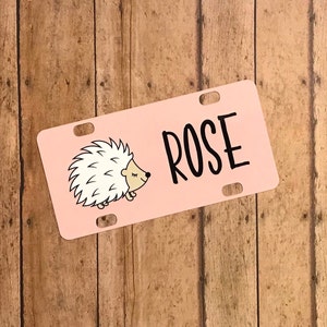 Personalized Hedgehog Name Plate / Hedgehog Sign / Cage Accessory / Hedgehog Gift / Hedgehog Bed / Hedgehog Mom / Small Animal Cage