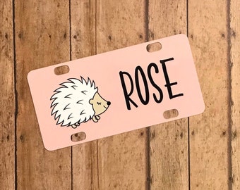 Personalized Hedgehog Name Plate / Hedgehog Sign / Cage Accessory / Hedgehog Gift / Hedgehog Bed / Hedgehog Mom / Small Animal Cage