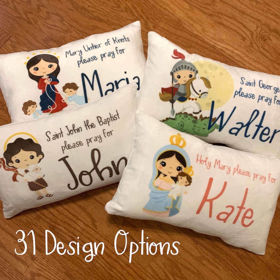 Personalized Saint Prayer Pillow for Kids / Hail Mary / Lord's Prayer ...