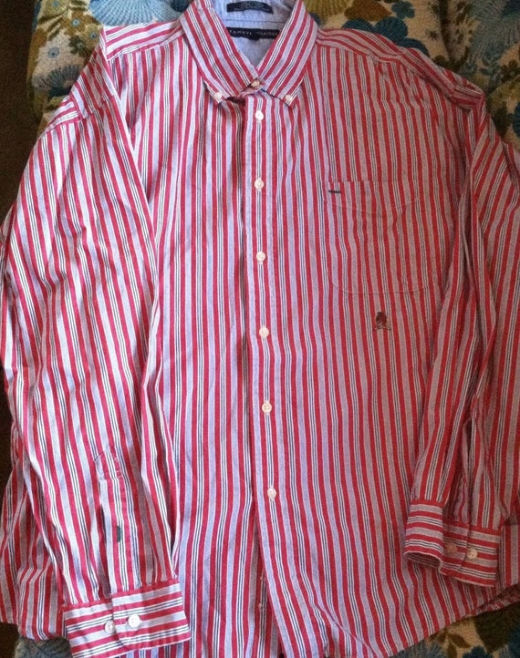 ralph lauren striped button down shirt