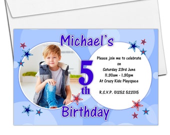 10 Personalised Girl Boy Ladybirds /& Bees Birthday Party PHOTO Invitations N176