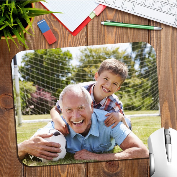 Personalised PHOTO Mouse Pad PC Computer Mat - Any Image, Text or Logo N1 Work Office Home Birthday Christmas Gift