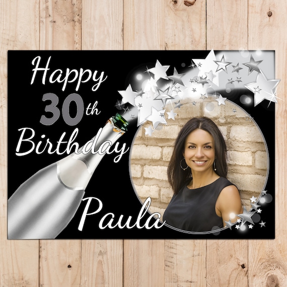 Personalised 18th 21st 30th 40th 50th Birthday Party PHOTO Banner N5 ANY AGE