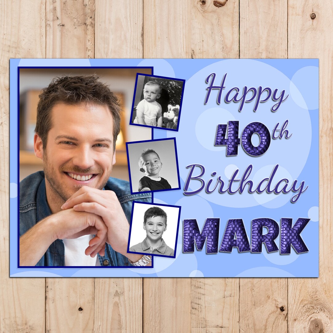 Personalised Happy Birthday Poster Banner 18th 21st 30th Etsy