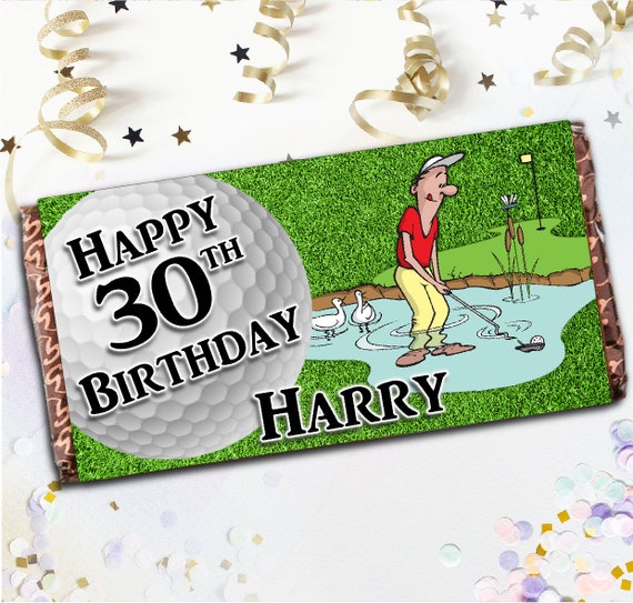 Personalised Golf Humour Happy Birthday Milk Chocolate Bar Etsy Personalised Golf Humour Happy Birthday Milk Chocolate Bar Etsy