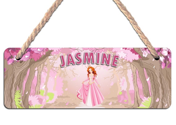 Personalised ANY Name Hanging Wooden Door Sign Plaque N13 Kids Boys Girls Digger