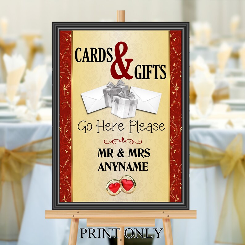 Personalised Wedding Cards & Gifts Sign Poster Banner Print Etsy