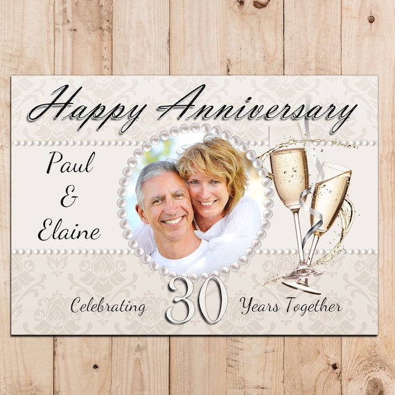 2 Personalised Sapphire Wedding Anniversary Party Celebration Banners Posters