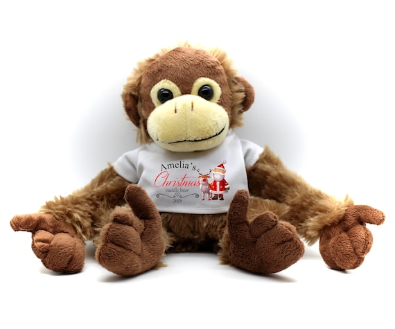 personalised monkey teddy