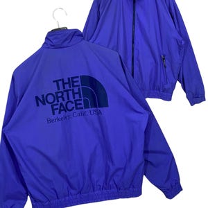 Vintage the north face big logo windbreaker jacket zipper size LL