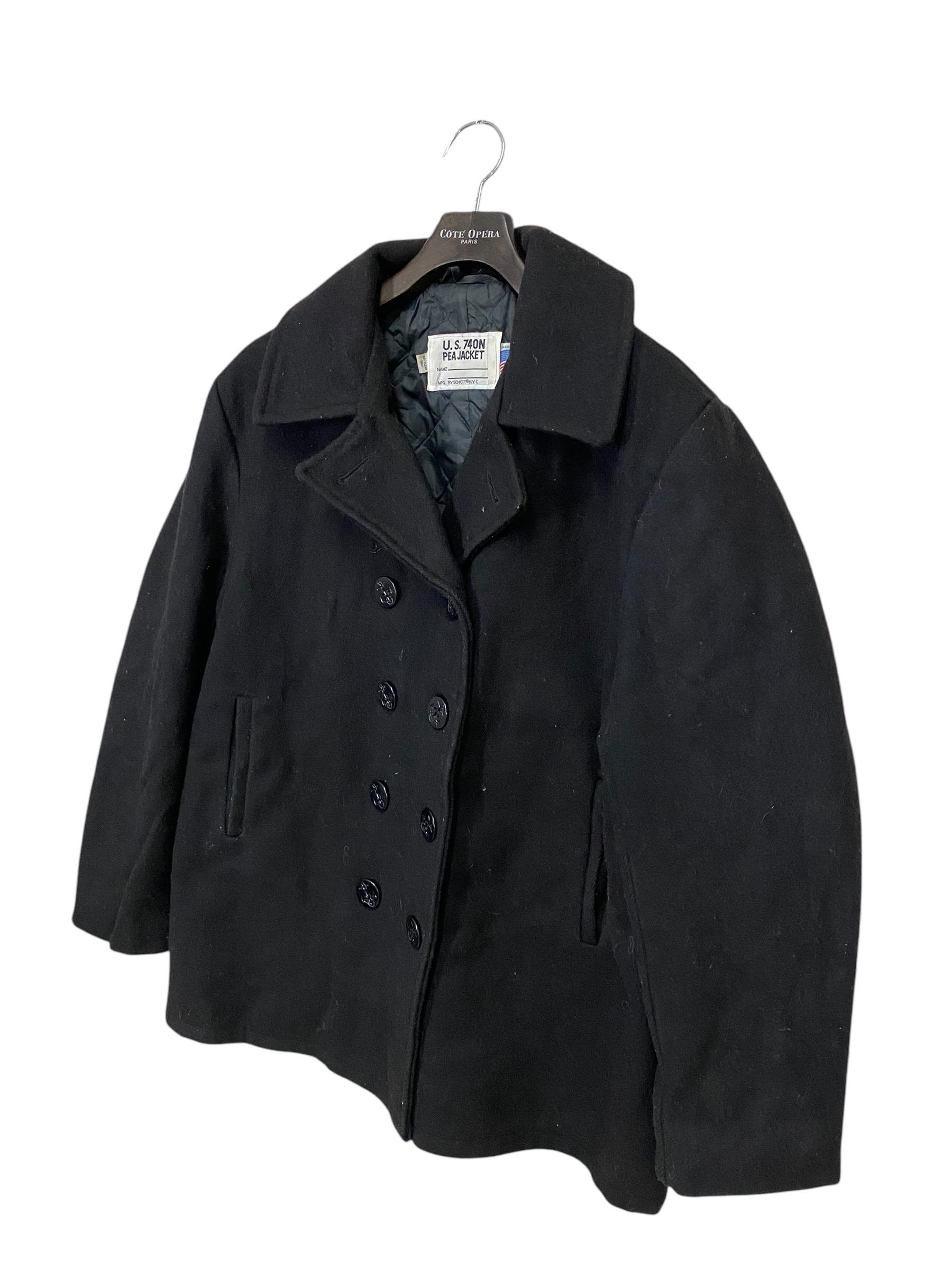 Navy Pea Schott Nyc Thick Peacoat Vintage SCHOTT USA 740N Navy