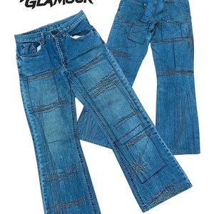 Hysteric Glamour Patchwork Jeans: Zigzag Denim Pants W28