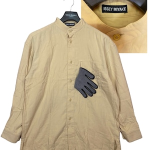 vintage issey miyake 1999 men shirt button down single pocket
