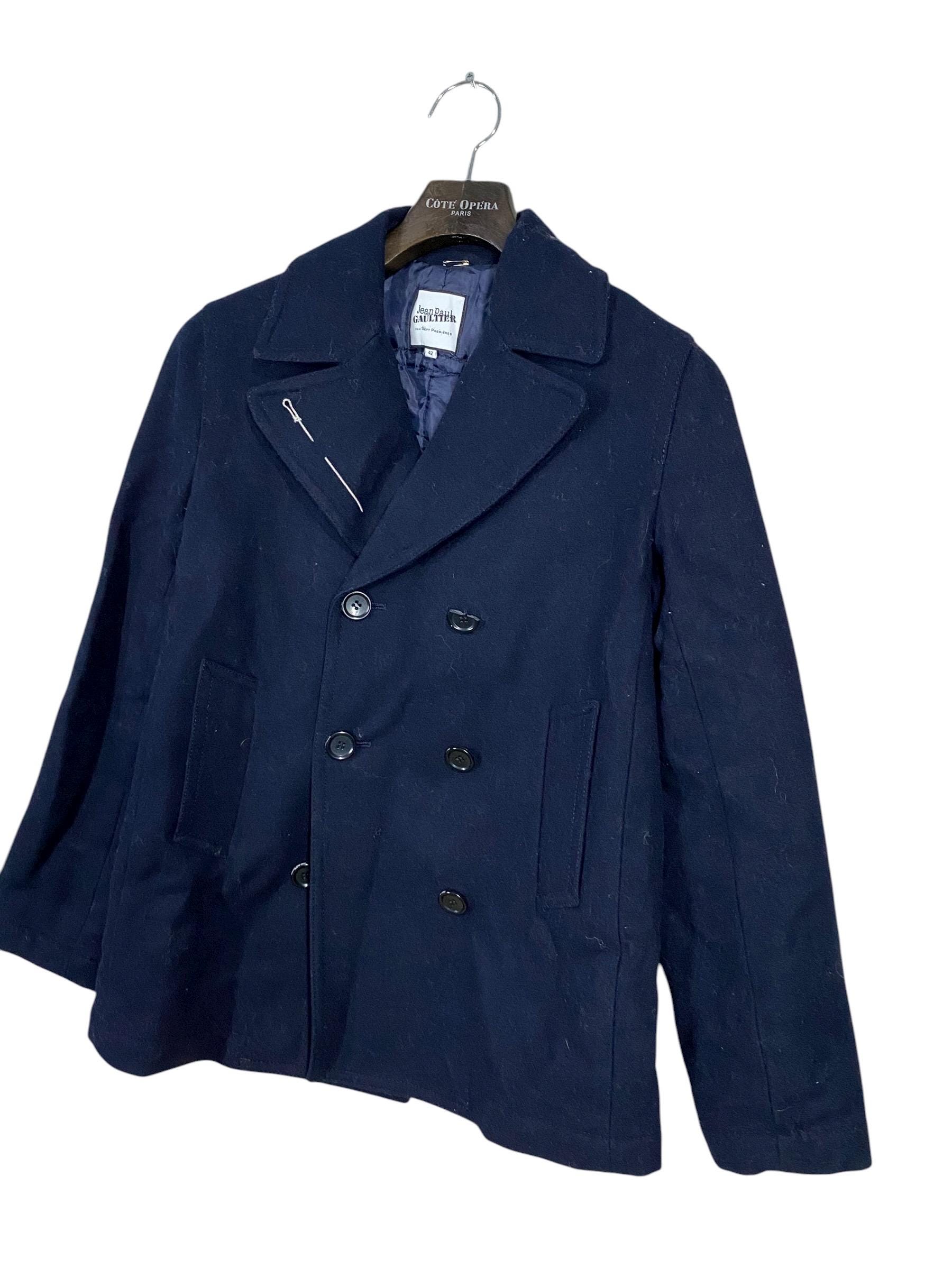 ジャケット・アウター Jean Paul GAULTIER HOMME wool pea coat Vintage Jean Paul Gaultier Wool Pea Coat, Nautical Jacket (size 42