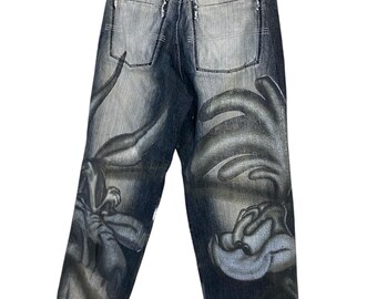 Vintage Lot 29 X Bunny Looney Tunes Graphic Jeans Nice Designer - Etsy