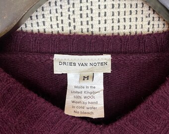 Vintage 90s Dries Van Noten Knit Wool Sweater - Etsy