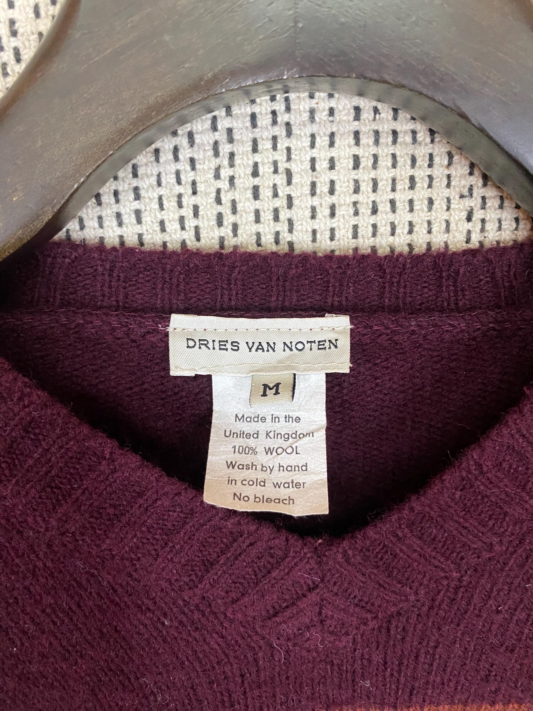 Vintage 90s Dries Van Noten Knit Wool Sweater - Etsy