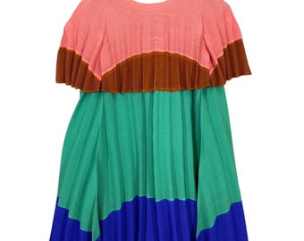 ¡Pasarela! Pliegues, por favor, vestido sin mangas de Issey Miyake, talla 2