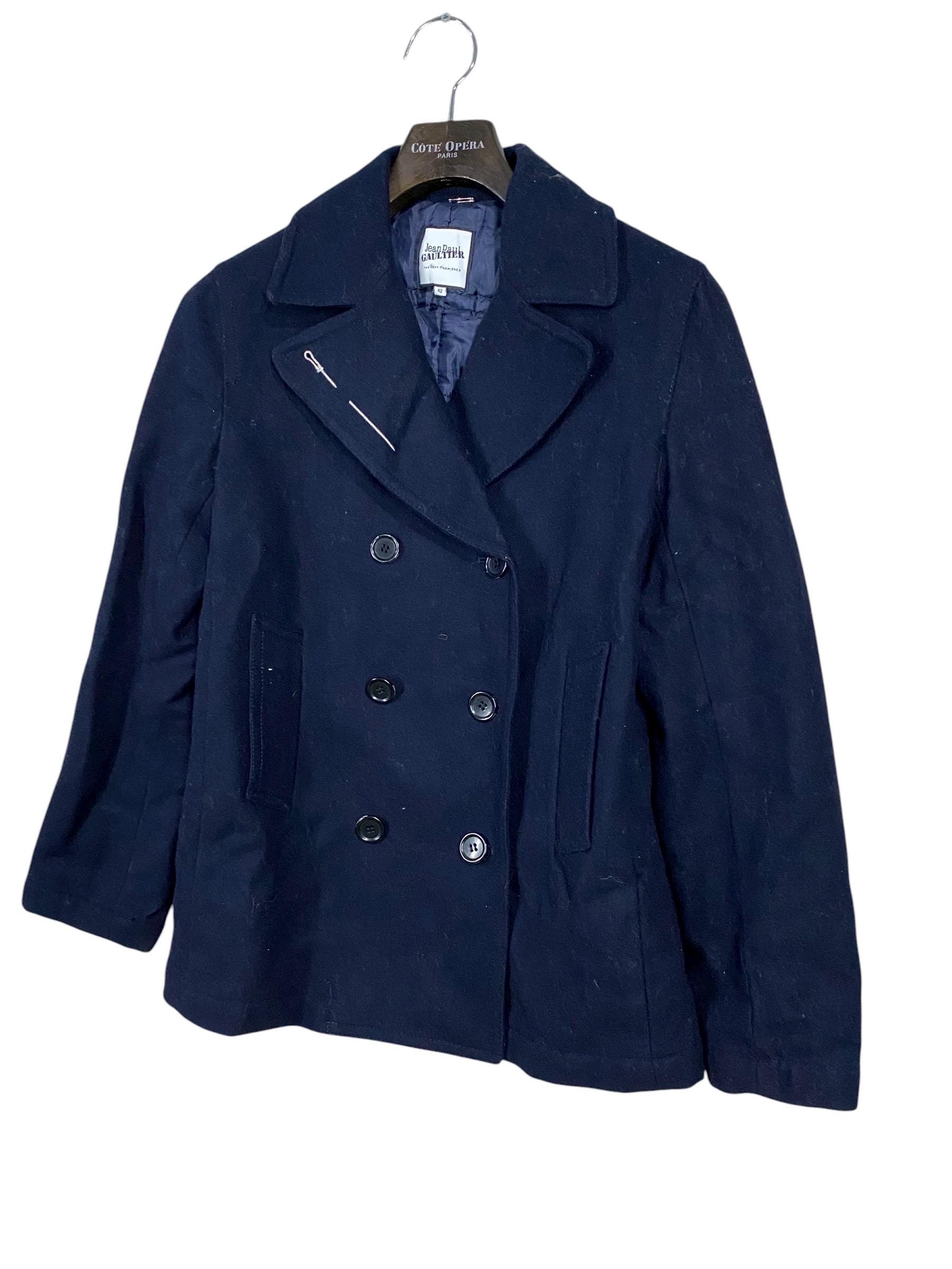 ジャケット・アウター Jean Paul GAULTIER HOMME wool pea coat Vintage Jean Paul Gaultier Wool Pea Coat, Nautical Jacket (size 42