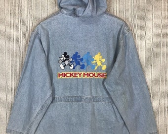 Giacca vintage in denim di Topolino con cappuccio