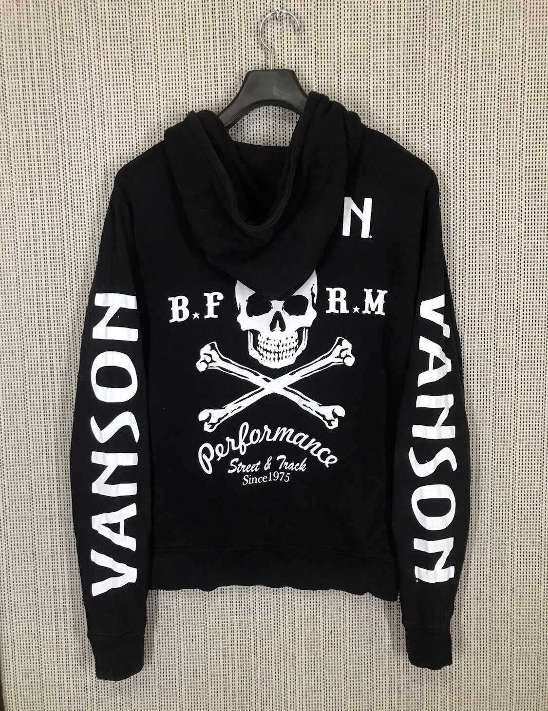 Vanson Vanson Leather Skulls Spellout Hoodie Zipper Size L - Etsy