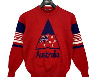 Vintage advance australia by bromley knit sweater wool crewneck made in australia size 14