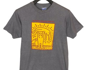 Maglietta vintage anni '80 Keith Haring Hanes
