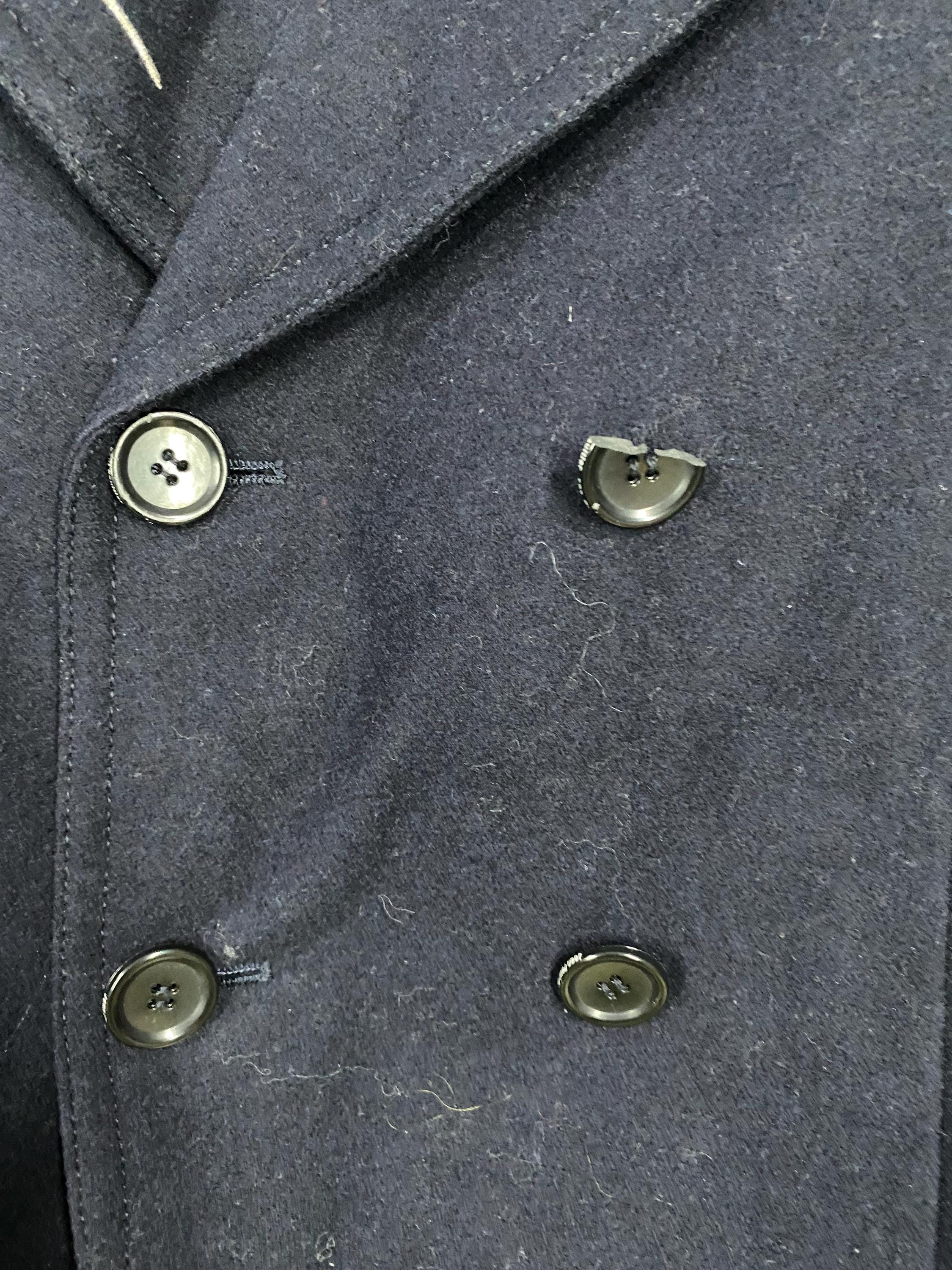 Vintage Jean Paul Gaultier Wool Pea Coat, Nautical Jacket (size 42