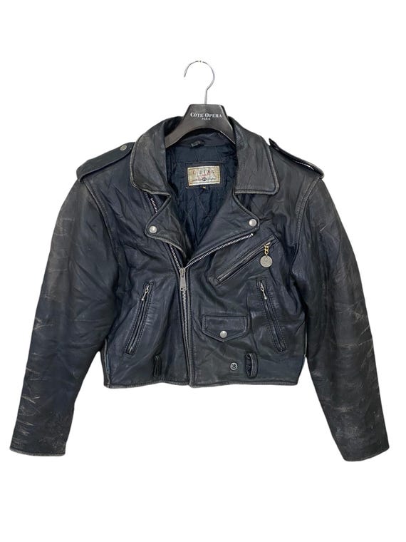 Vtg 90s Cuirs London Leather Jacket for Rider Distressed - Etsy