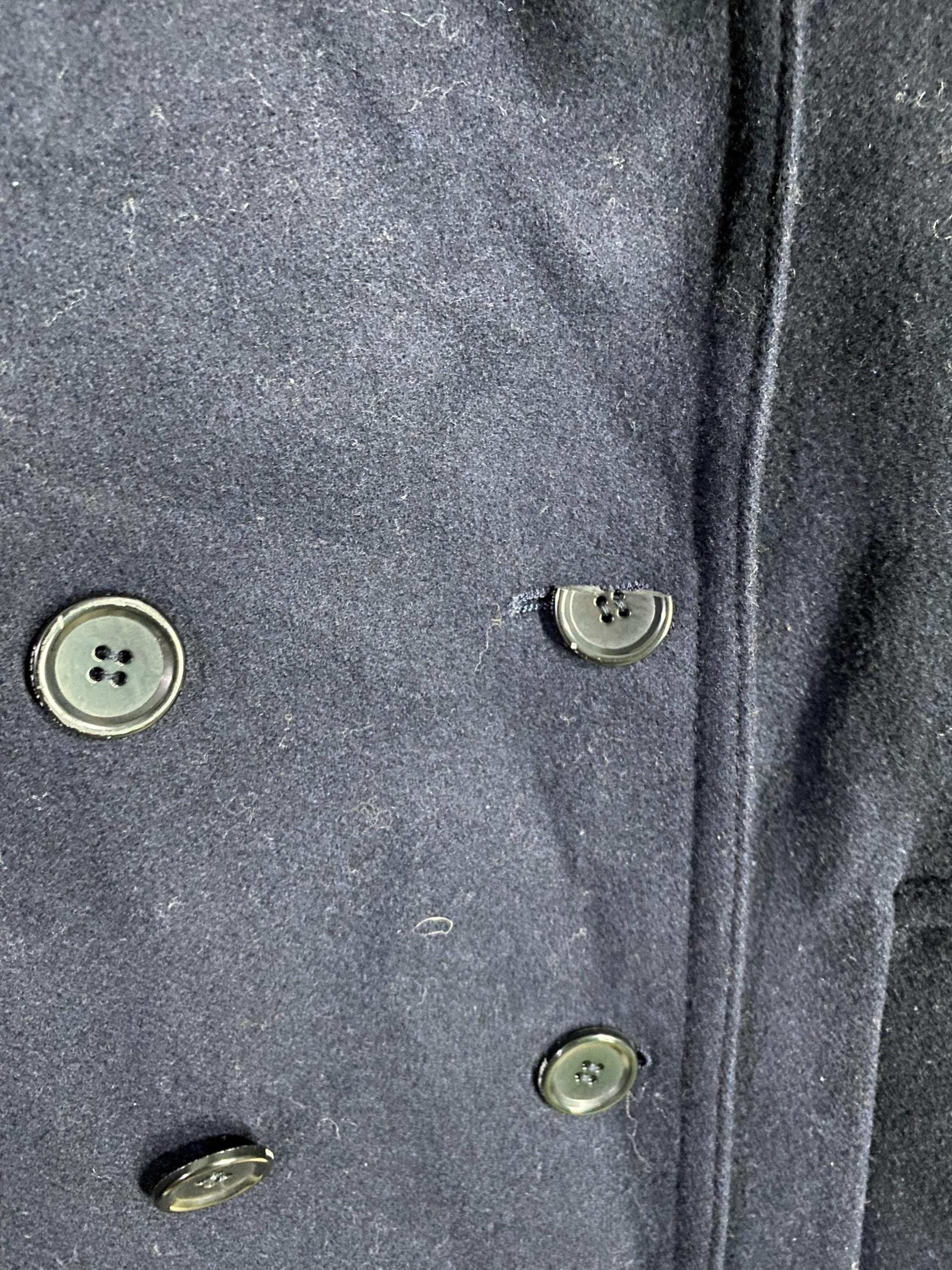 Vintage Jean Paul Gaultier Wool Pea Coat, Nautical Jacket (size 42