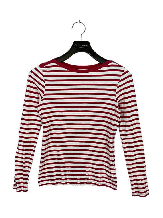 00s agnes b. red×black strips l/s tee T3 Clothing Agnes B Striped T Shirt AGNES RED STRIPED T-SHIRT